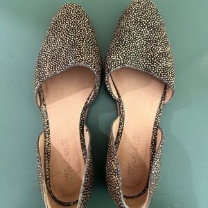 Madewell Women's Speckled Black and Tan Flats